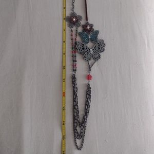 Layered Chain Butterfly Necklace